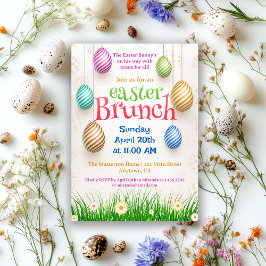 Chic Pretty Watercolor Egg Hunt & Easter Brunch Einladung