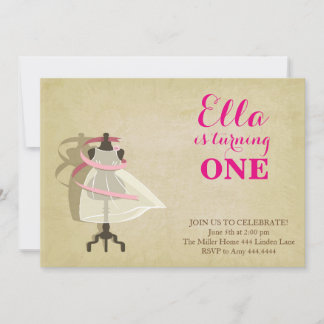 Chic Princess Einladungen zum ersten Geburtstag