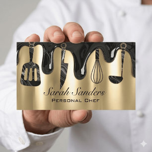 Chic Professioneller persönlicher Koch-Catering Go Visitenkarte