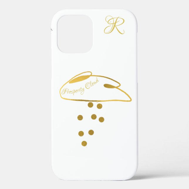 Chic Prosperity Cloud Monogram Case-Mate iPhone Hülle (Rückseite)