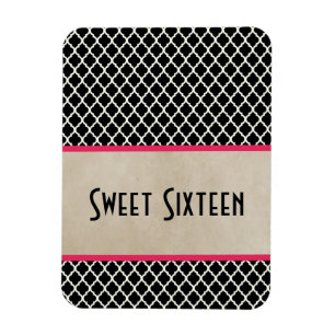 Chic Quarto Sweet 16 Magnet, Rosa Magnet