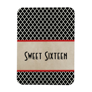 Chic Quarto Sweet 16 Magnet, Rot Magnet