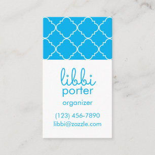 Chic Quatrefoil Business oder Contact Cards Visitenkarte