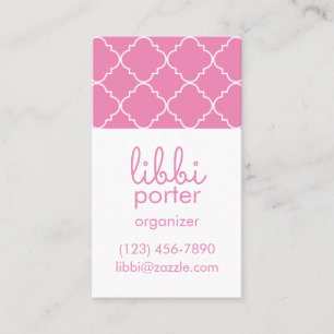 Chic Quatrefoil Business oder Contact Cards Visitenkarte