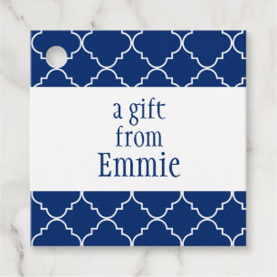 Chic Quatrefoil Personalisierte Geschenke oder Gef Geschenkanhänger