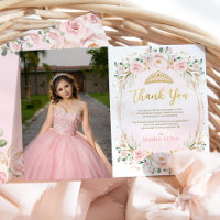 Chic Quinceañera 15ème anniversaire Carte de remer