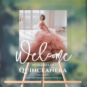 Chic Quinceañera Bienvenue Photo 15e anniversaire