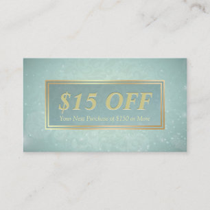 Chic rabais Coupon maquillage Beauté Salon Bleu Or