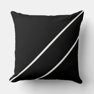 Chic Raffinierte moderne Schwarz-weiße Diagonal St Kissen