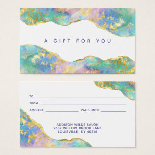 Chic Rainbow Fire Opal Geschenkkarte