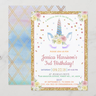 Chic Rainbow Watercolor vereint jedes Alter zum Ge Einladung