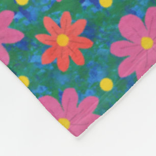 Chic Rangoli Blume und Polka Dot Fleece Blanket