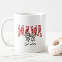 Chic Red and Pink Coquette Bow Mama Kaffeetasse