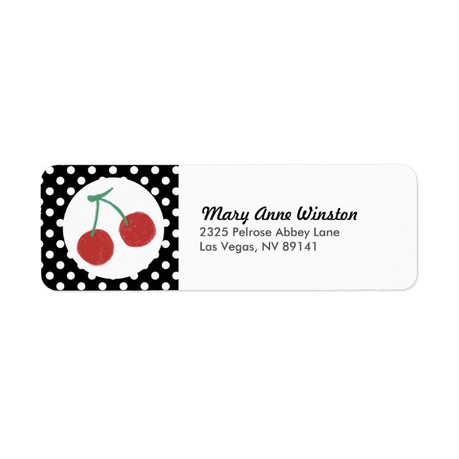 Chic Red Cherry Punkt Birthday Baby Dusche (Vorne)