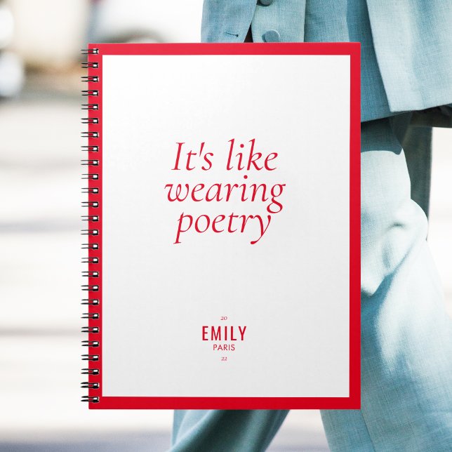 Chic Red Fashion Stylist Influencer Brand Notizblock (Von Creator hochgeladen)