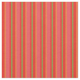 Chic Red Field Poppies Snazzy Striped Fabric Stoff