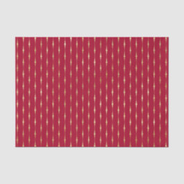 Chic Red Gold Stripes Seidenpapier