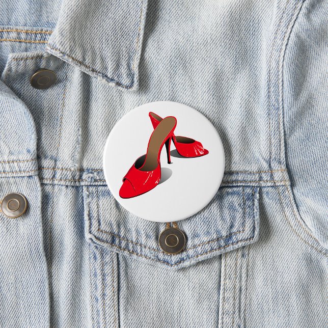 Chic Red High Heels Glamour Stiletto Mode Button (Von Creator hochgeladen)