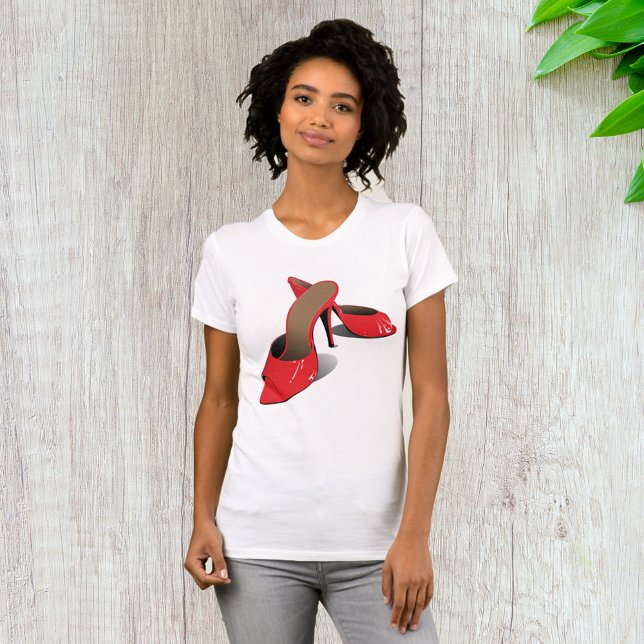 Chic Red High Heels Glamour Stiletto Mode T-Shirt (Von Creator hochgeladen)