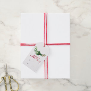 Chic Red Holly Blätter Bouquet Weihnachtsfeiertag Geschenkanhänger
