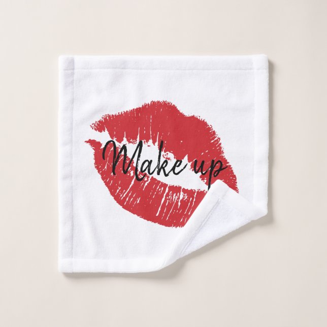Chic Red Lips Beauty Makeup Waschlappen (Waschlappen)