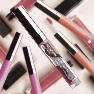 Chic Red Pink Wavy Classy Lipstick Markenprodukt Etiketten