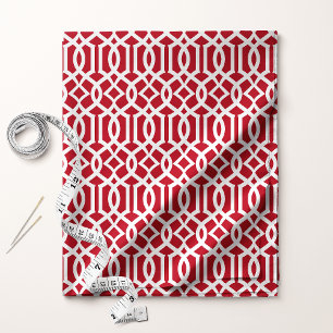 Chic Red Trellis Lattice Marokkaner Stoff