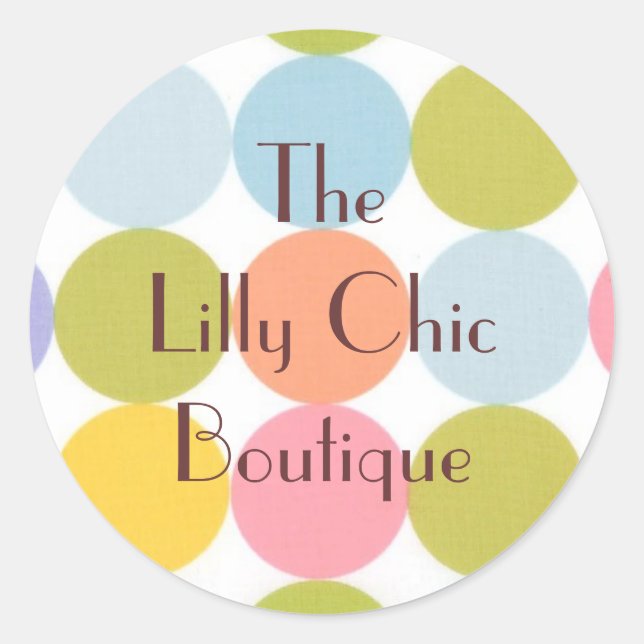 CHIC RETRO BUSINESS / OCCASION GIFT WRAP STICKER (Vorderseite)