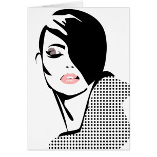 Chic retro dots fashion girl