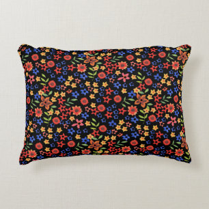 Chic Retro Floral Print Custom Accent Pillow Zierkissen