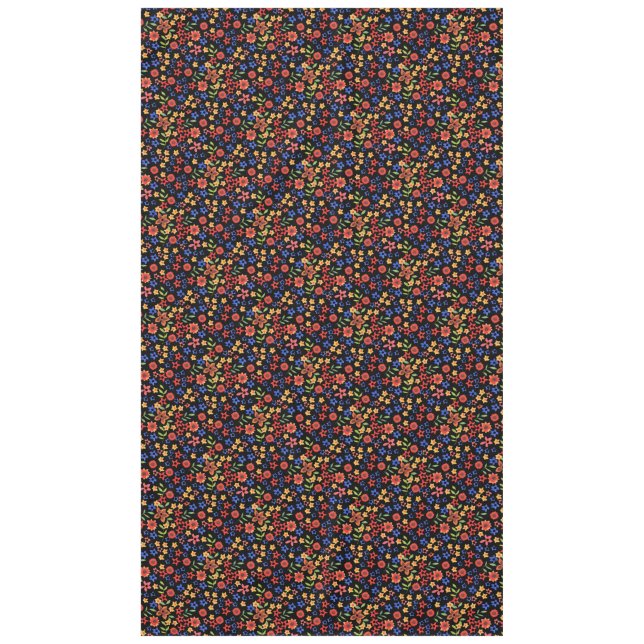 Chic Retro Floral Print Custom Tableclout Tischdecke (Vorderseite)