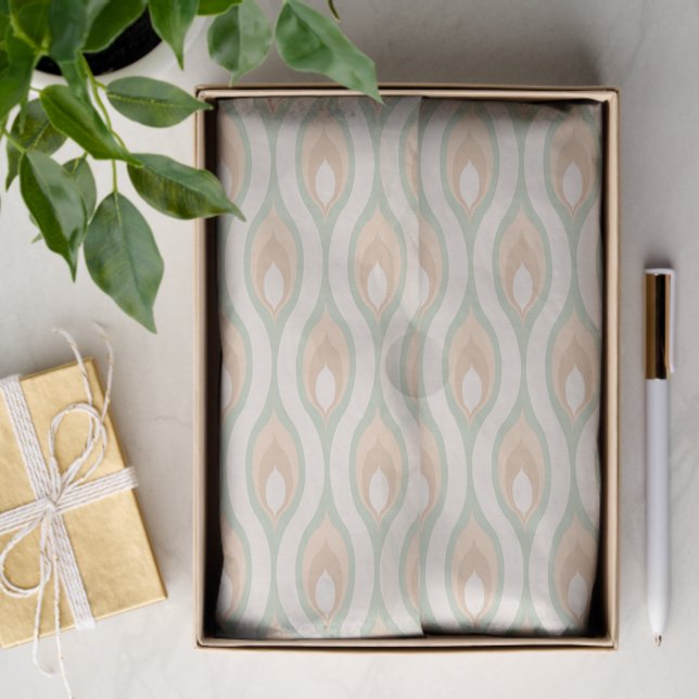 Chic Retro Funky Abstrakt Waves Art Muster Seidenpapier (Von Creator hochgeladen)