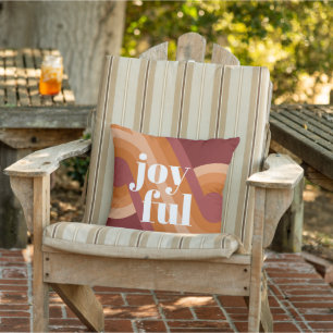 Chic Retro Funky Abstrakte Wellen Kunst Muster Kissen