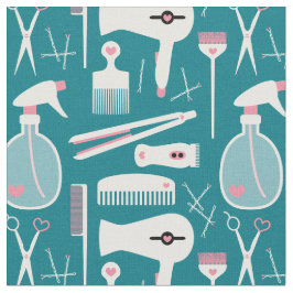Chic Retro Pink Aquamarin Haar Salon Tools Stoff
