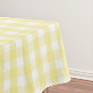 Chic Retro Sonnengelbes Gingham-Muster Frühling Tischdecke