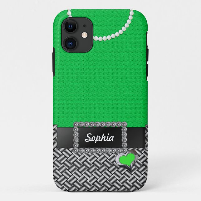 Chic Robe verte iPhone 5/5s Coque (Dos)