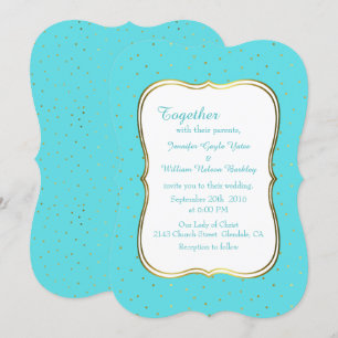 Chic Robins Oeuf Bleu et Faire-part de mariage d'o