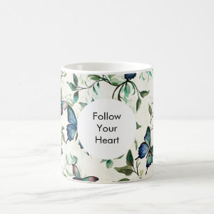 Chic Romantic Blue Butterfells Kaffeetasse