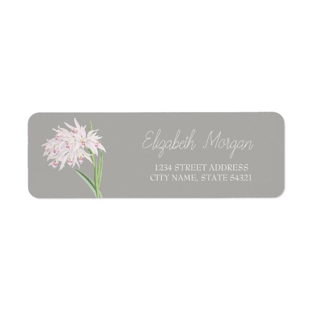 Chic Romantic Floral Address Label (Vorne)