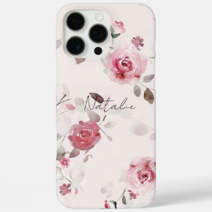 Chic Romantic Pink Floral iPhone 16 Pro Max Hülle