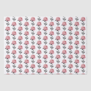 Chic Romantic Vintag Pink Peony Blume Seidenpapier