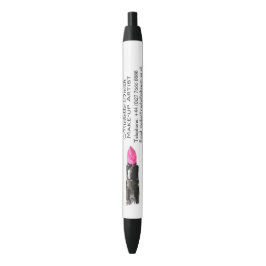 Chic rosa und schwarz Aquarellpinsel Makeup Kugelschreiber