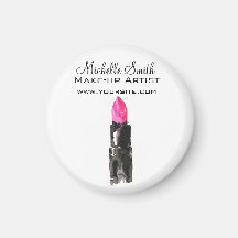 Chic rosa und schwarz Aquarellpinsel Makeup