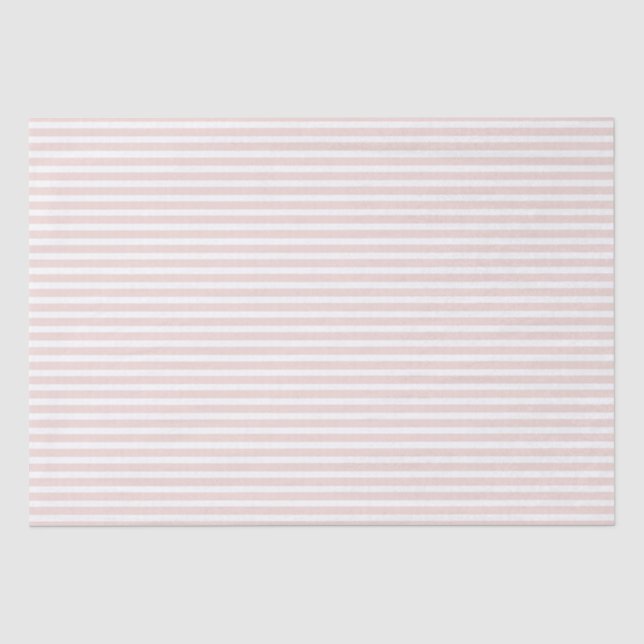 Chic Rosa weiß dünne Streifen elegant niedlich Seidenpapier (Vorderseite)