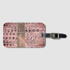 Chic Rose Blush Stringperlen Gepäckmarke Gepäckanhänger