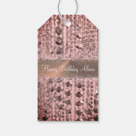 Chic Rose Blush Stringperlen Geschenkanhänger