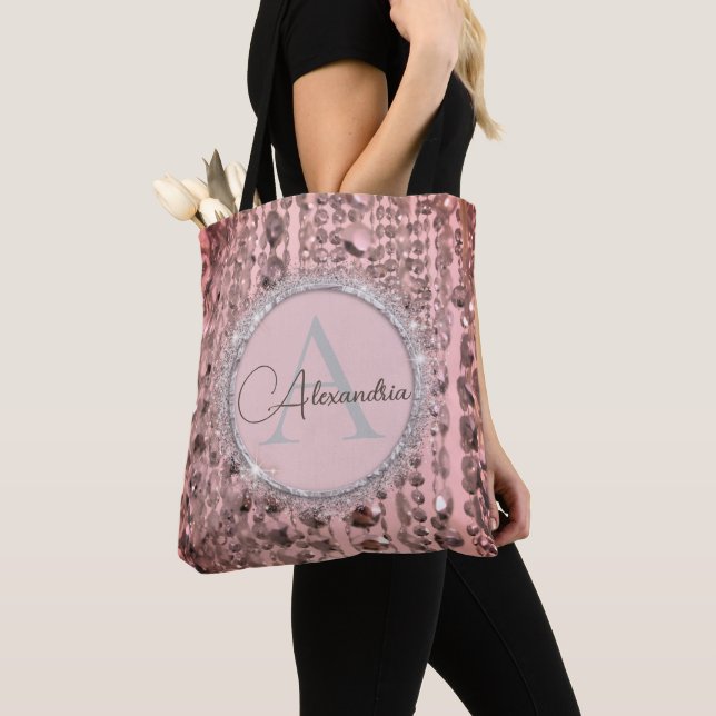 Chic Rose Blush Stringperlen Tote Beutel Tasche (Von Nahem)