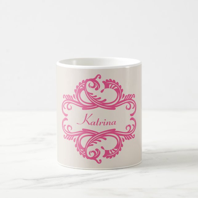 Chic rose Damask Mug (Centre)
