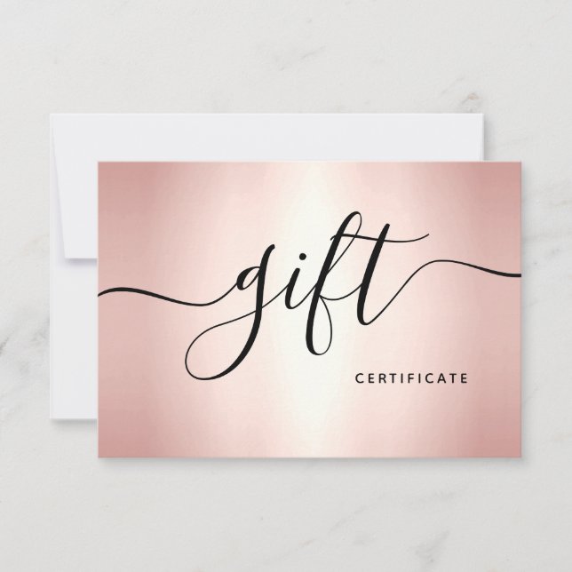 Chic Rose Gold Beauté Salon Hair Stylist Carte cad (Devant)