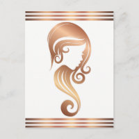 Chic Rose Gold Beauty Girl Salon